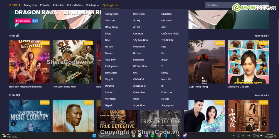 Web xem phim,xem phim,giao diện phim,Đồ án